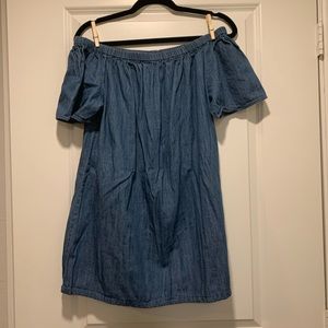 Jean off the shoulder dress